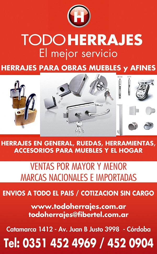 herrajes para muebles y obras en cordoba